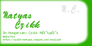 matyas czikk business card